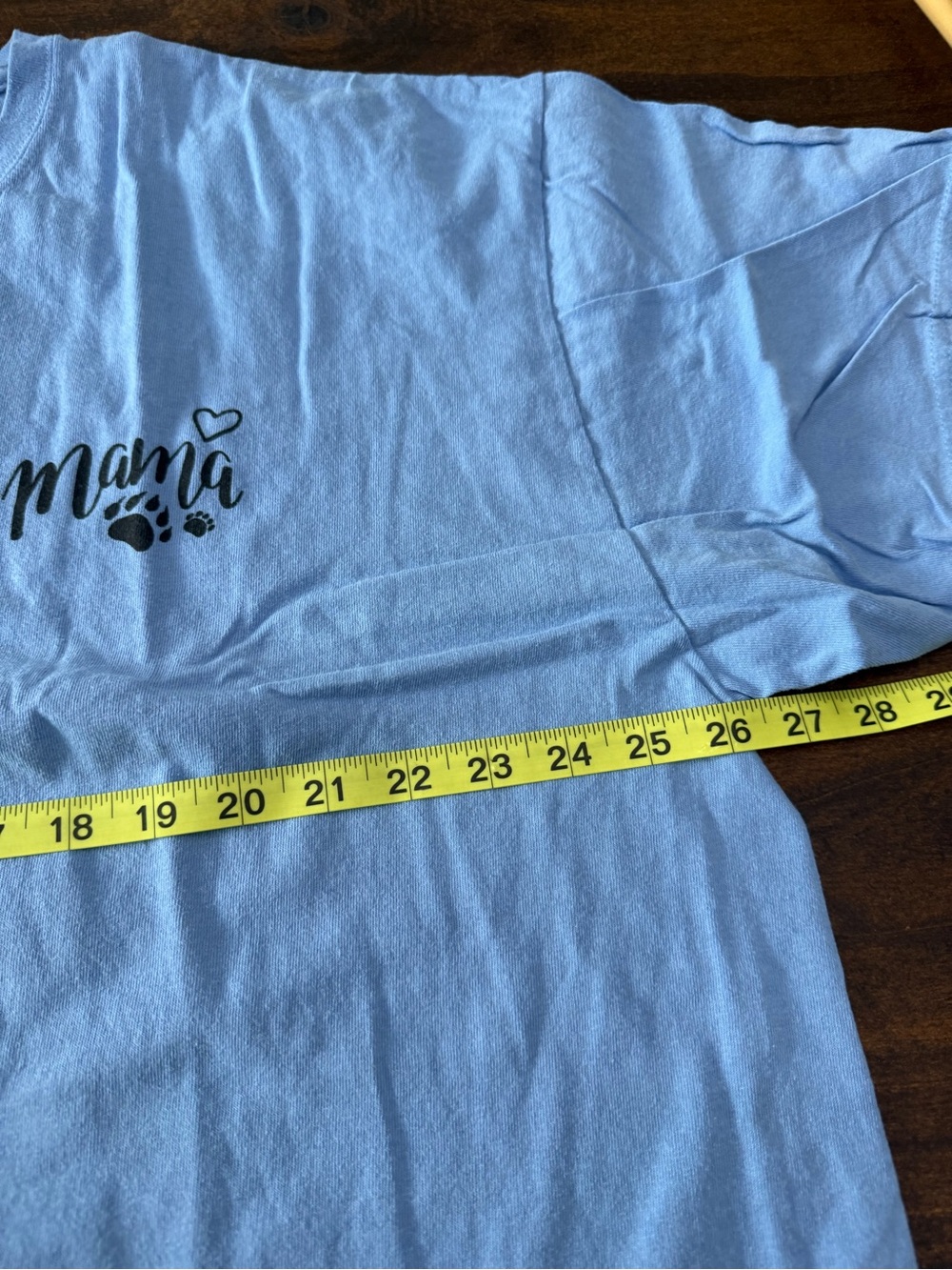 Port Authority Baby Blue Short-Sleeve Crewneck Tee with Mama Bear design - Picture 5 of 5